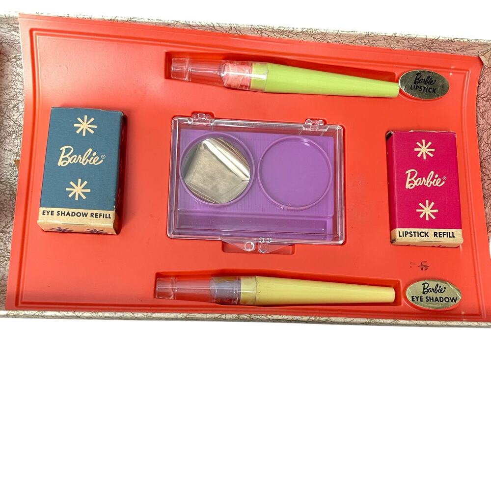 Vintage Barbie Make Believe Purse Cosmetics 1962 Play Makeup Merry Mfg FLAWED